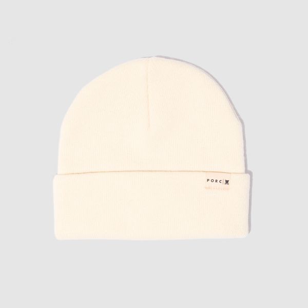 "Factor" Off White Beanie
