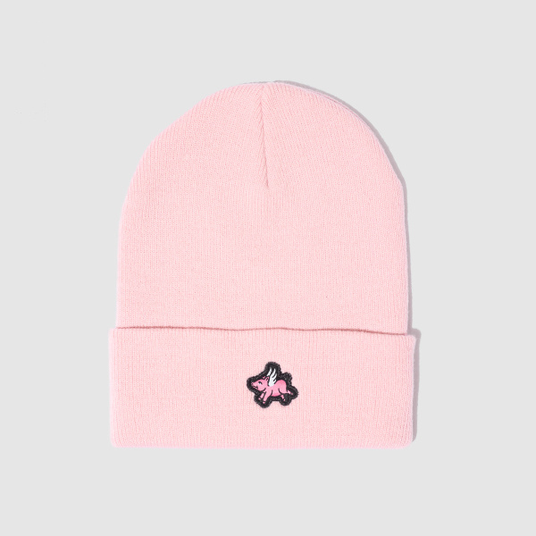 "Flying Pig" Pink Beanie