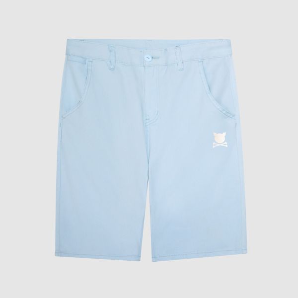"Essential Logo" Blue Short Chinos