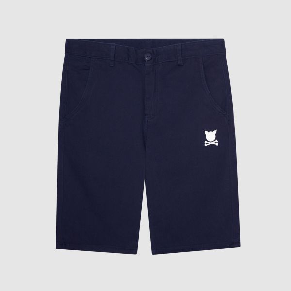 "Essential Logo" Navy Short Chinos