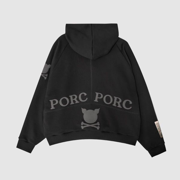 "Band of None" All Black Hooded Sweat