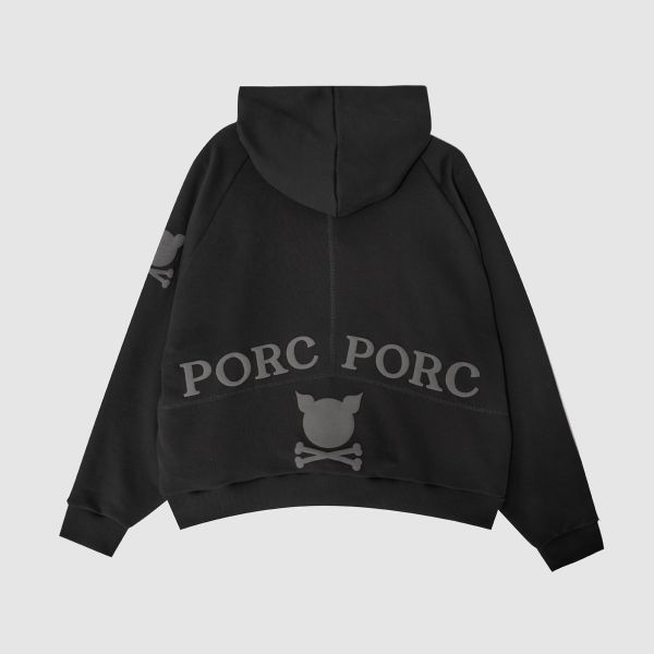 "Band of None" All Black Hooded Sweat
