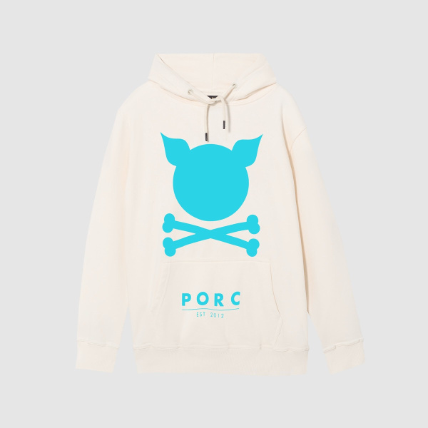 "Logo" Off white Hooded Sweat