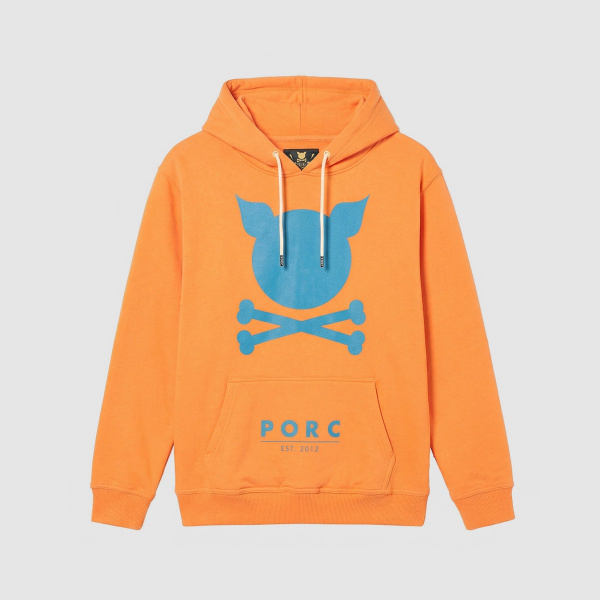 "Logo" Orange Hooded Sweat