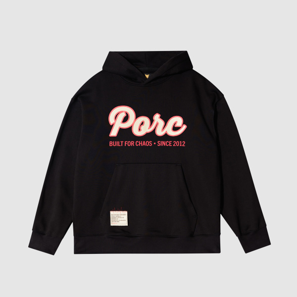 "Shift" Black Hooded Sweat