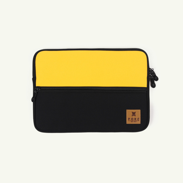 "Logo" Mustard Laptop sleeve