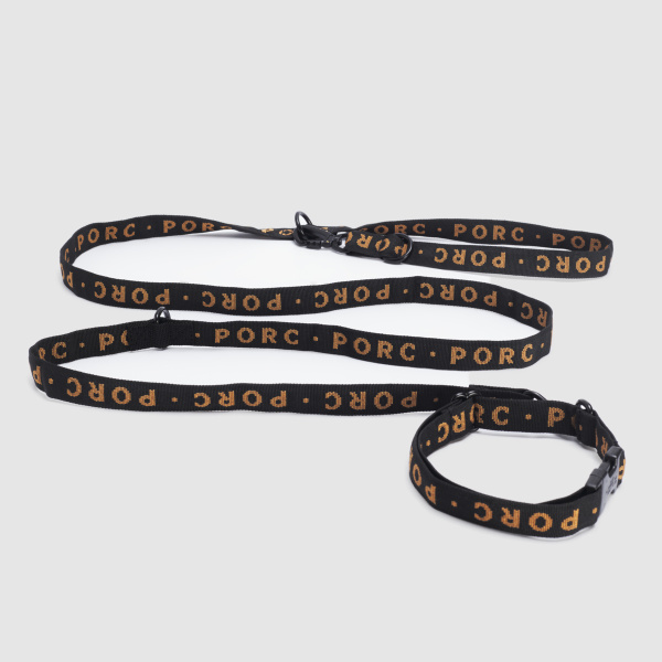 "Elements" Black Pet Leash and Collar