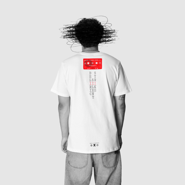 "DXSSIII_008" White T-Shirt