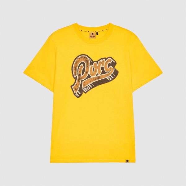 "Grunge Script" Mustard T-Shirt