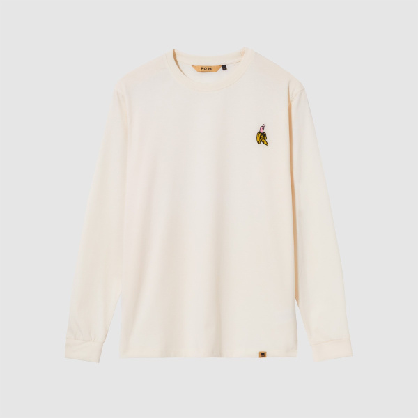 "Banana" Off White Longsleeve T-Shirt