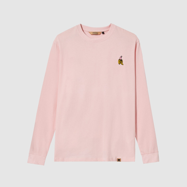 "Banana" Pale Rose Longsleeve T-Shirt