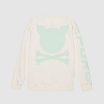 "Digital" Off White Oversized Sweatshirt