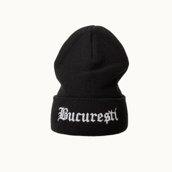 "Bucuresti" Black Beanie