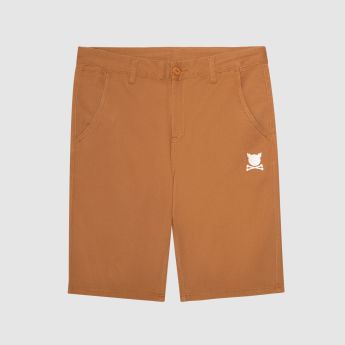 "Essential Logo" Brown Short Chinos