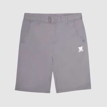 "Essential Logo" Grey Short Chinos