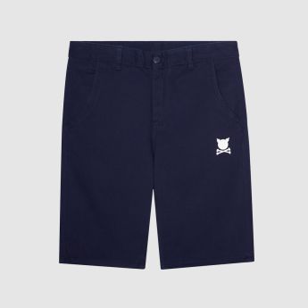 "Essential Logo" Navy Short Chinos