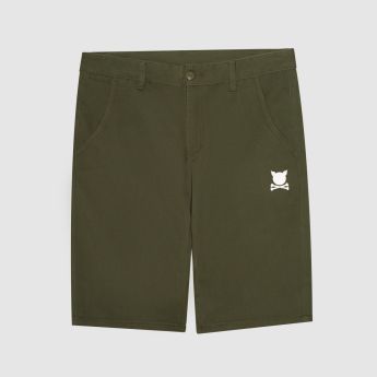 "Essential Logo" Olive Short Chinos