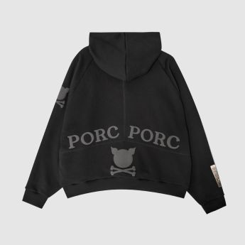 "Band of None" All Black Hooded Sweat
