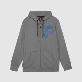 "Built for Chaos" Charcoal Zipper Hooded Sweat