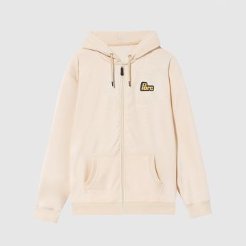 "Tilted" Mineral Zipper Hooded Sweat