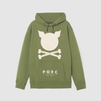 "Logo" Olive Hooded Sweat