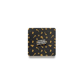 "Trust Nobody" Metallic Pin