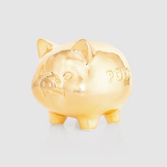 "$efu" Gold Piggie Bank