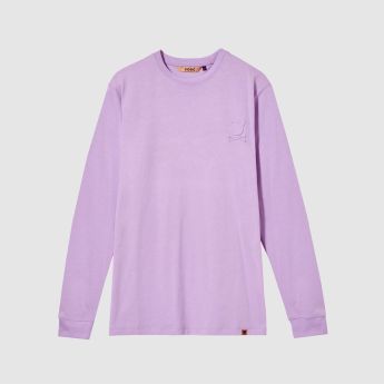 "Essential Logo" Lilac Longsleeve T-Shirt