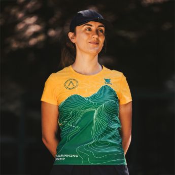 "Women`s Stride" Mustard/Green T-Shirt
